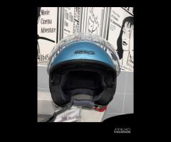 CASCO GARIBALDI DOPPIA VISIERA AZZURRO CROMATO