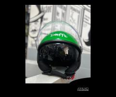 CASCO DIEFFE DOPPIA VISIERA BIANCO, ROSSO E VERDE