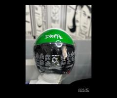 CASCO DIEFFE DOPPIA VISIERA BIANCO, ROSSO E VERDE