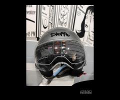 CASCO DEMIJET GRIGIO LUCIDO E SCRITTA DIEFFE NERA