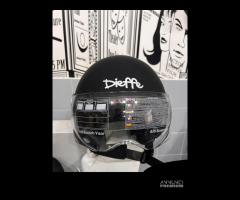 CASCO DIEFFE DEMIJET NERO OPACO CON VISIERA