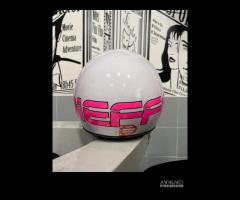 CASCO DEMIJET BIANCO CON SCRITTA DIEFFE FUCSIA