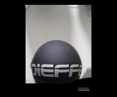 CASCO DEMIJET NERO CON SCRITTA DIEFFE GRIGIA