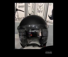 CASCO DIEFFE DEMIJET NERO OPACO CON VISIERA