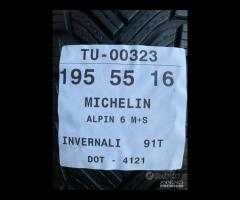 4 PNEUMATICI 195/55 R16 MICHELIN INVERNALI 75% - 9