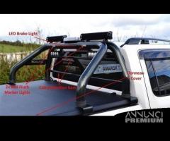 VW Amarok Roll bar inox nero con copertura tonneau