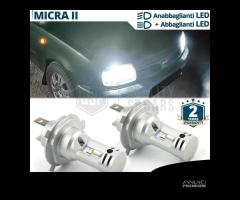 Kit Luci LED H4 Per fari NISSAN MICRA 2 K11 6500K