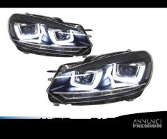 Coppia Fanali anteriori LED doppia U GOLF 6 08>12