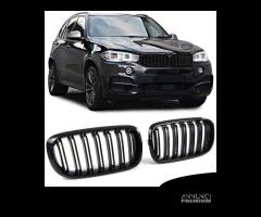 Coppia griglie nere lucide doppie per Bmw X5 F15/F