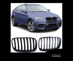 Griglie Nere lucide per Bmw X5 E70 X6 E71 dal 2007