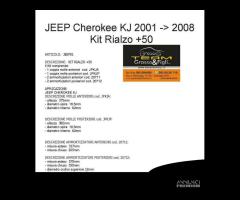 Kit rialzo off road 4×4 Jeep kj jk wj tj