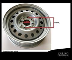 Ruota completa per rimorchio 155/70-12C Fiat