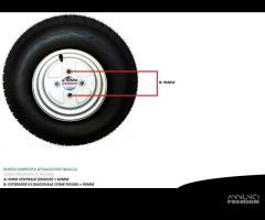 Ruote complete carrello 400.8 attacco fiat balilla