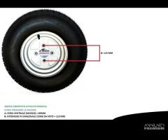 Ruote complete carrello 4.00.8 attacco francese