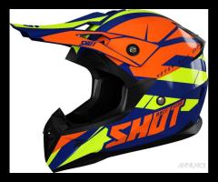 CASCO MOTO CROSS SHOT FURIOUS FLUO Tutte le taglie