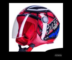 CASCO MOTO DEMI JET BAMBINO SPIDER MAN TAGLIE VARI