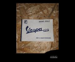 libretto uso e manutenzione vespa 125 vnb 1962 - 1