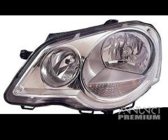 Faro proiettore vw polo 2005-2009 parabola cromata