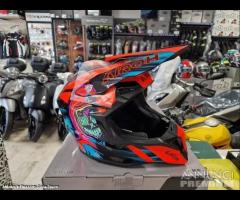 AIROH Casco Cross Wraaap - Cyber - Orange