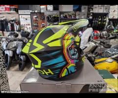 AIROH Casco Cross Wraaap - Cyber - Yellow