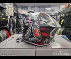 AIROH Casco Cross Wraaap - Cyber - Red