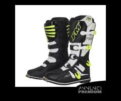 Stivali Cross Enduro bianco nero fluo tutti i num