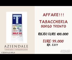 TABACCHERIA B.GO TRENTO RICAVI 100.000