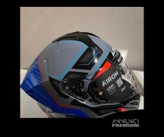 Casco AIROH MATRYX ROCKET BLUE/RED GLOSS