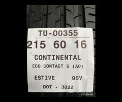 4 PNEUMATICI 215/60 R16 CONTINENTAL ESTIVE 85% - 9