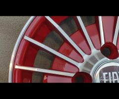 Cerchi grifo 12 pollici 4x98 ROSSO fiat 126 - 16