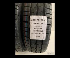 2 GOMME 215 75 16C MICHELIN RIF 09