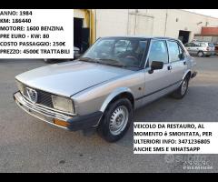 Alfa Romeo Alfetta 1.6 1984 Da Restauro