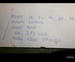 Motore completo passat 08 2.0 tdi 8v e4 bmp