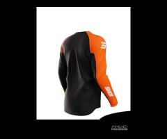 CORPETTO GILET MOTO CROSS + MAGLIA ARANCIO BAMBINO