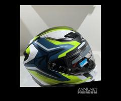 Casco integrale HJC F71 Fes Giallo/Blu/Bianco