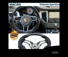 VOLANTE Sportivo Per Porsche Macan Carbonio Pelle