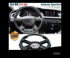 VOLANTE Sportivo Per Audi A4 B8 Carbonio e Pelle - 1