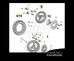 Cerchio posteriore Peugeot Jet Force - NC - RNC 76 - 5