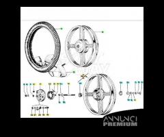 Ruota anteriore per Piaggio SI Bravo Boss da 16 - 9