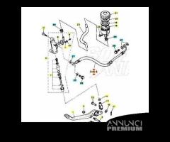 Condotto freni Yamaha FZR 1000 posteriore 3GM25874 - 2