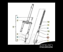 Coppia foderi forcella Piaggio Zip 50 freno a tamb