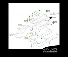 Fianco laterale sinistro Piaggio X9 Evolution - 17