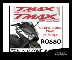 coppia adesivi scudo tmax 500 rosso - 1