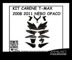 Kit carene tmax 2008 2011 nero opaco nuove - 1