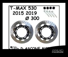 COPPIA DISCHI MAGGIORATI TMAX 2015 2019 Ø300 CON K - 1