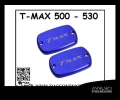 COPPIA COPERCHI FRENI TMAX 2004 2019 500 530 BLU' - 1