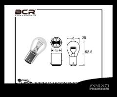 1 Lampada P21 5W 12V 21/5W BAY15D Fanale stop Tmax - 1