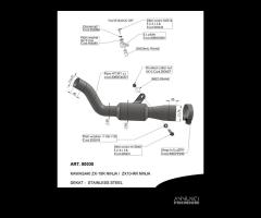Raccordo elimina catalizzatore Leovince Kawasaki