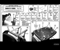 Piastra portapacchi monokey Bmw R 1100-1150 RS/RT