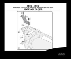 Portapacchi Kappa Honda X-Adv 17-20